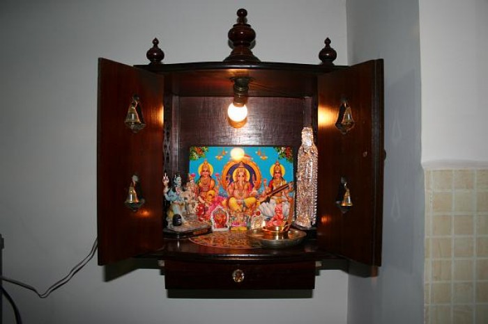 Wall Mounted Pooja Room Designs