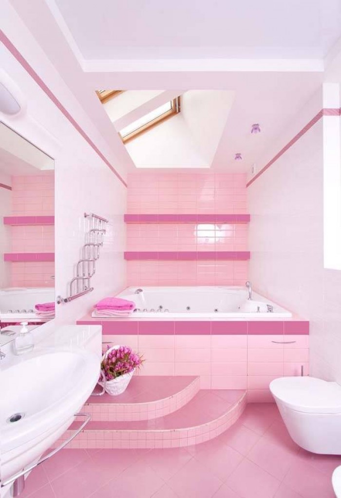 Pink Bath Design Idea
