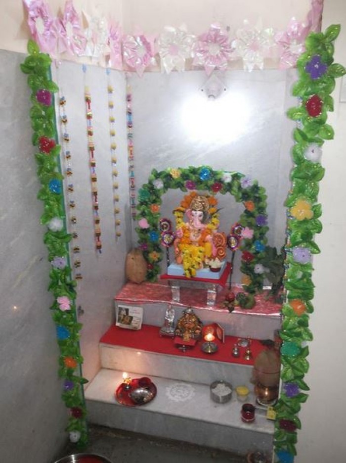 simple decoration for ganesh chaturthi at home