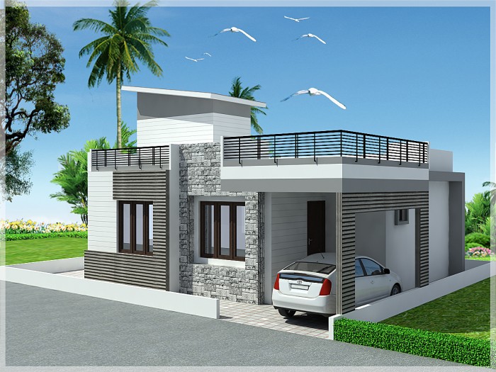 Attractive Front Design Of Row House Part - 12: Simplex-house-elevation.jpg (700×525) | Elevation | Pinterest | Smallest House And House