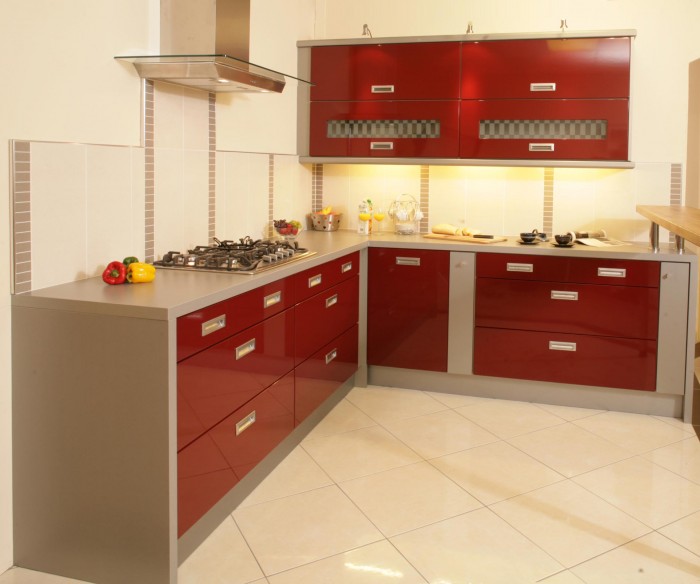 Red Modern Kitchen Design