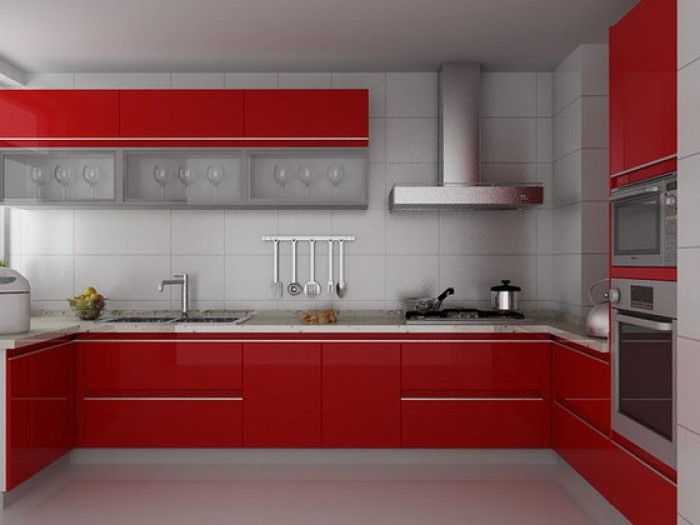 Red Colour Kitchen Design Red Colour Kitchen Design